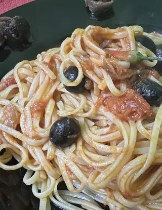 Ricetta Linguine con sugo di baccalà e antipasto di alici e olive di loredana705