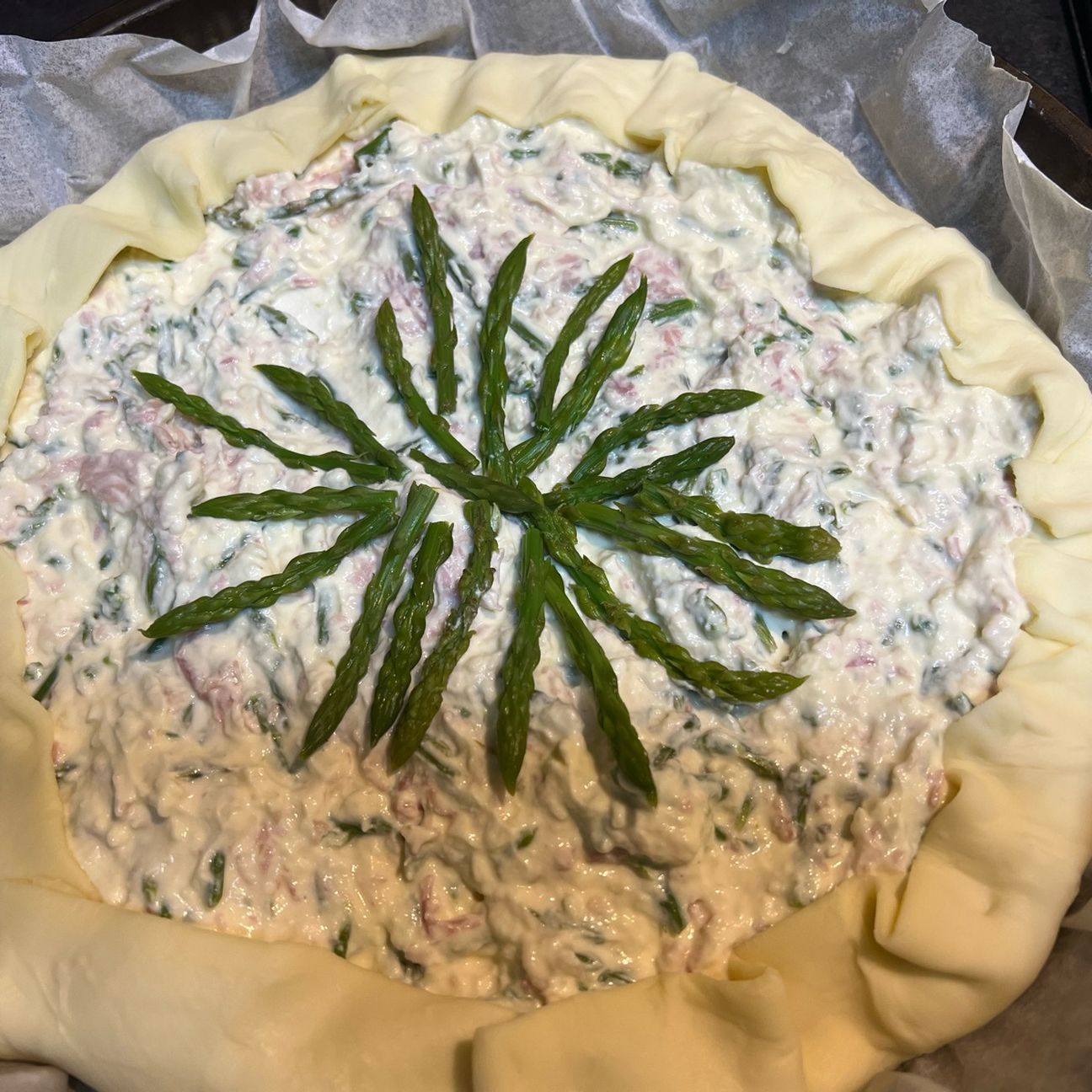 Torta salata con ricotta e asparagi 🍃🌱