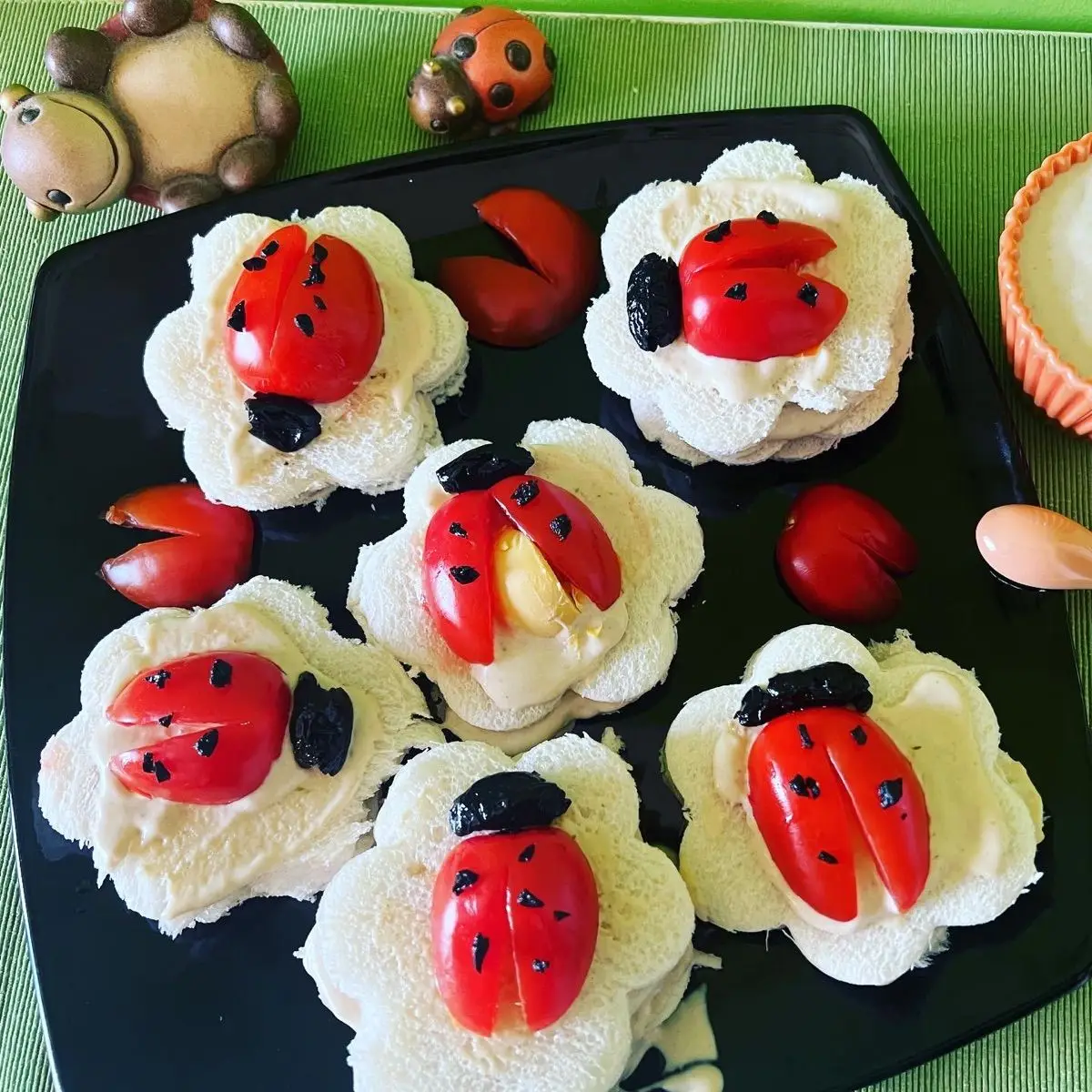 Ricetta Tartine alla mousse di tonno e coccinelle 🐞🐞🐞 di loredana705