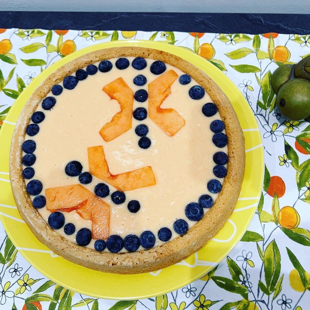 Crostata morbida con crema al meloncino🍰🍰🍰🍰🌼