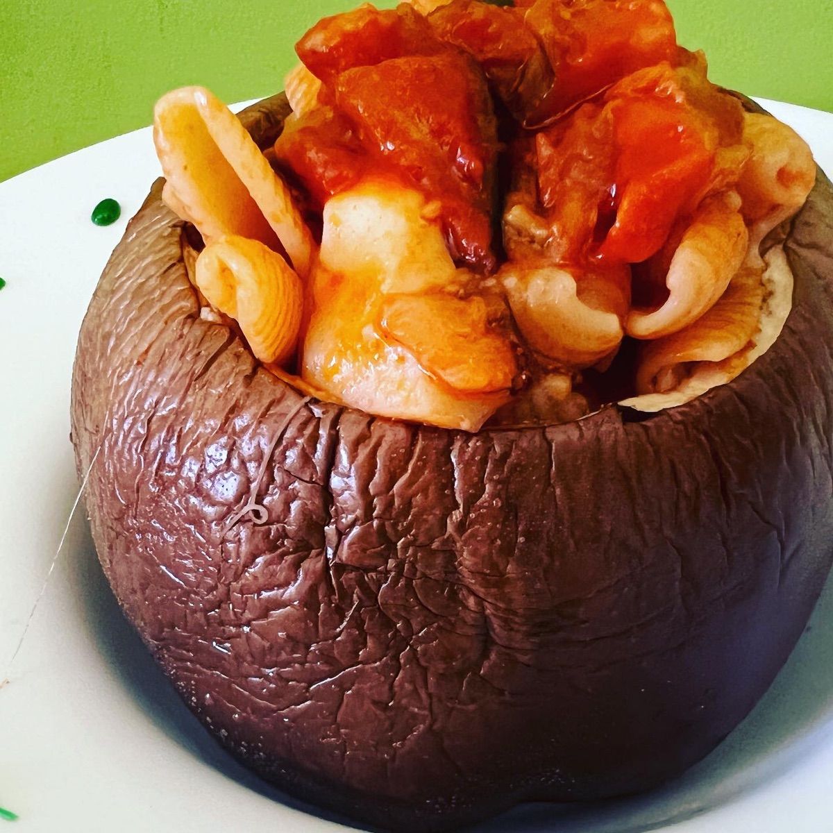 Melanzane al forno ripiena di gnocchetti con sugo di melanzane 🍆🍆🍆🍆