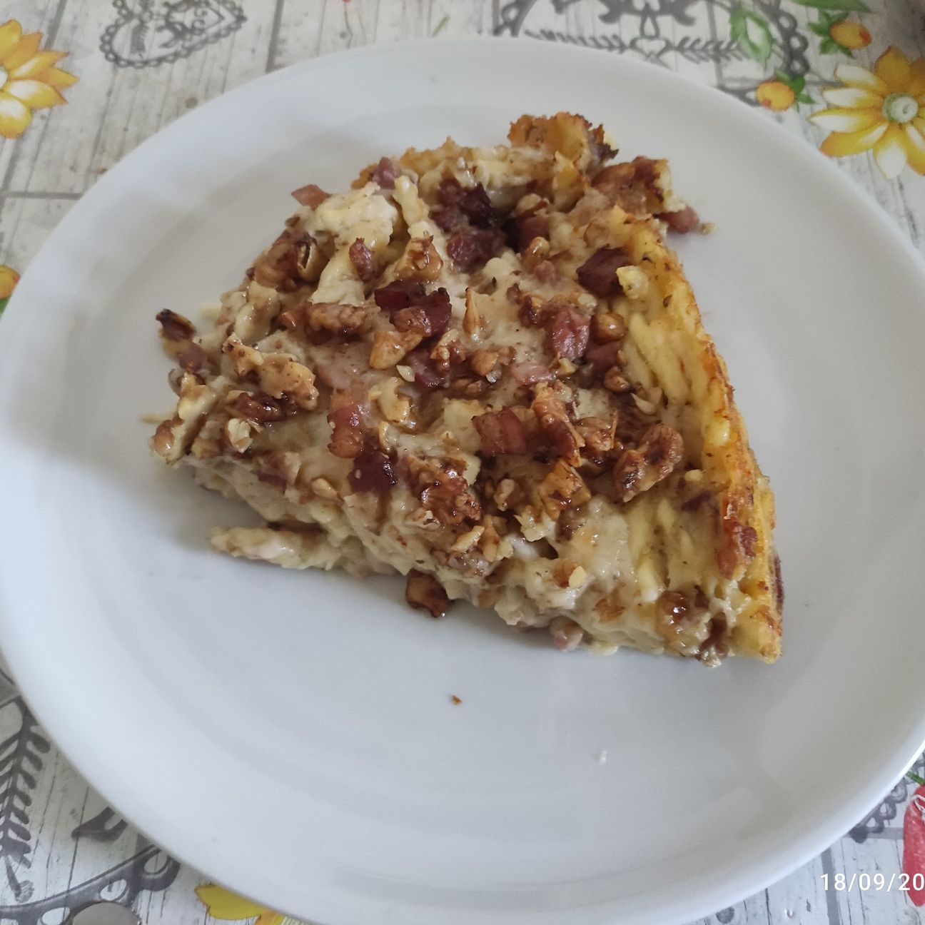 Trofie al forno con speck, noci e provola