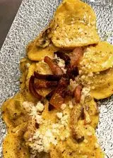 Ricetta Ravioli ripieni di carciofi alla carbonara