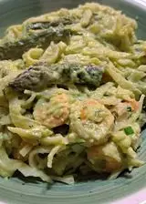 Ricetta Tagliatelle asparagi e gamberetti