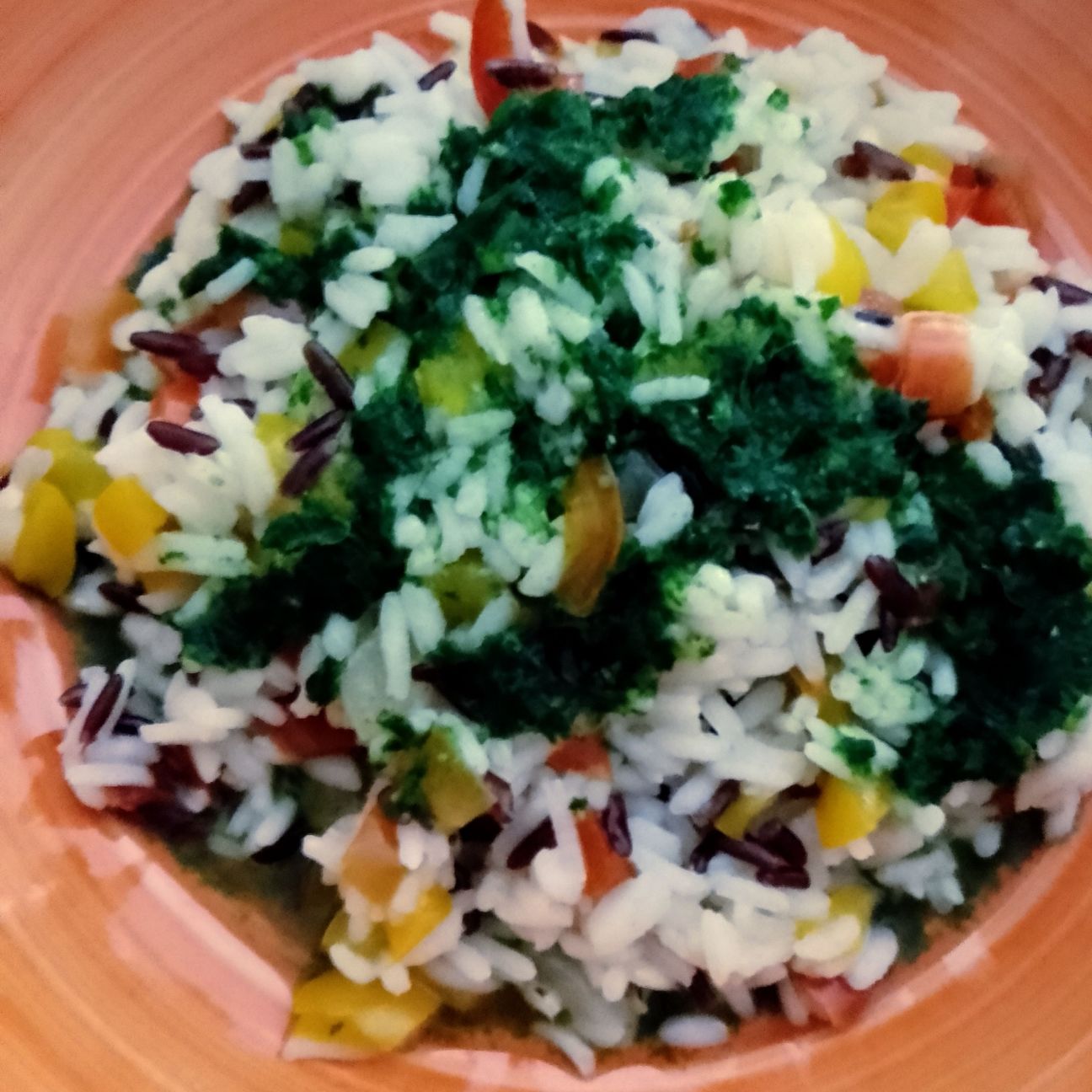 Risotto speziato con peperoni.