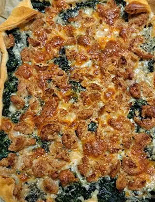 Ricetta Torta salata spinaci e salsiccia di neveaspirantecuoca