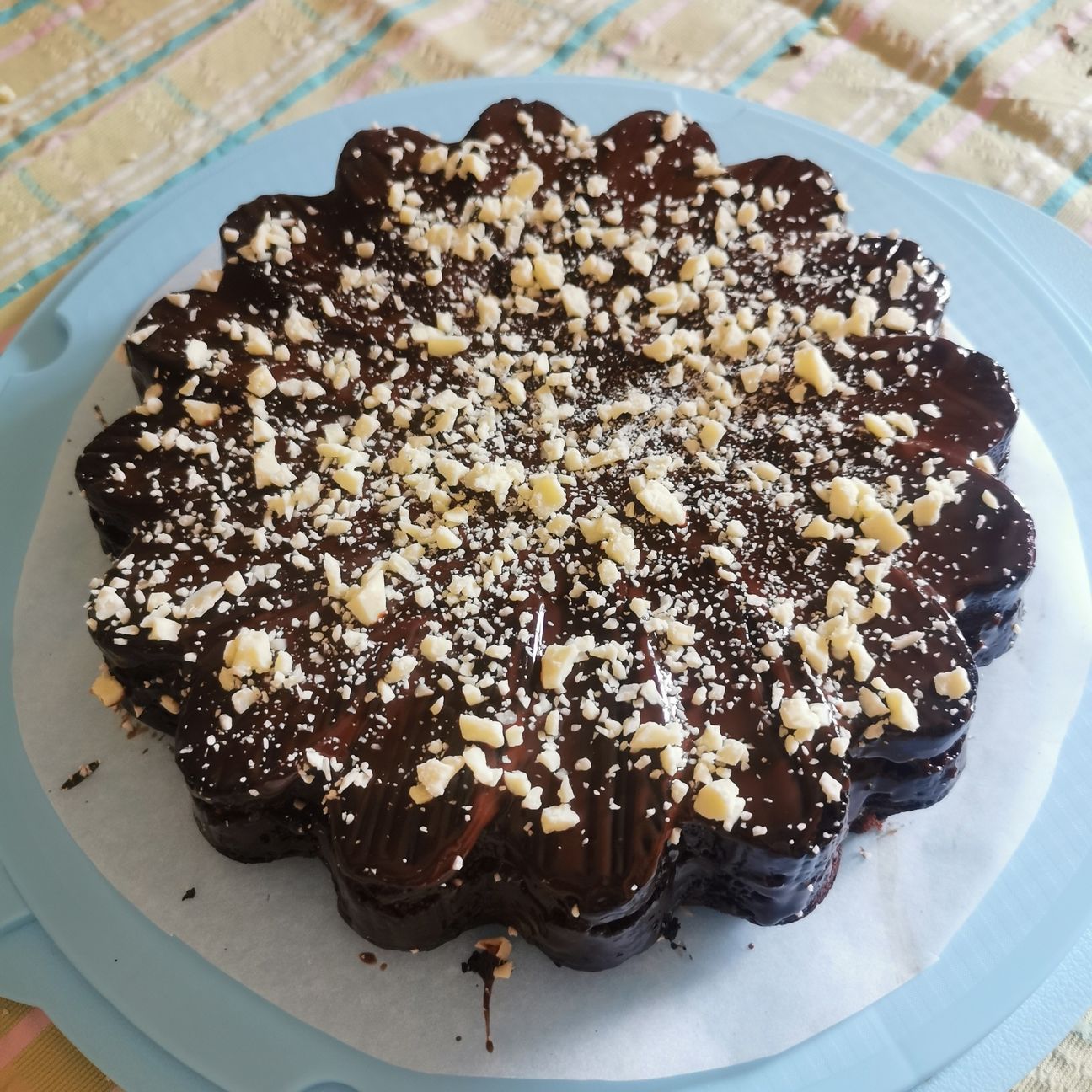 Torta al cacao (senza uova) con ganache al cioccolato