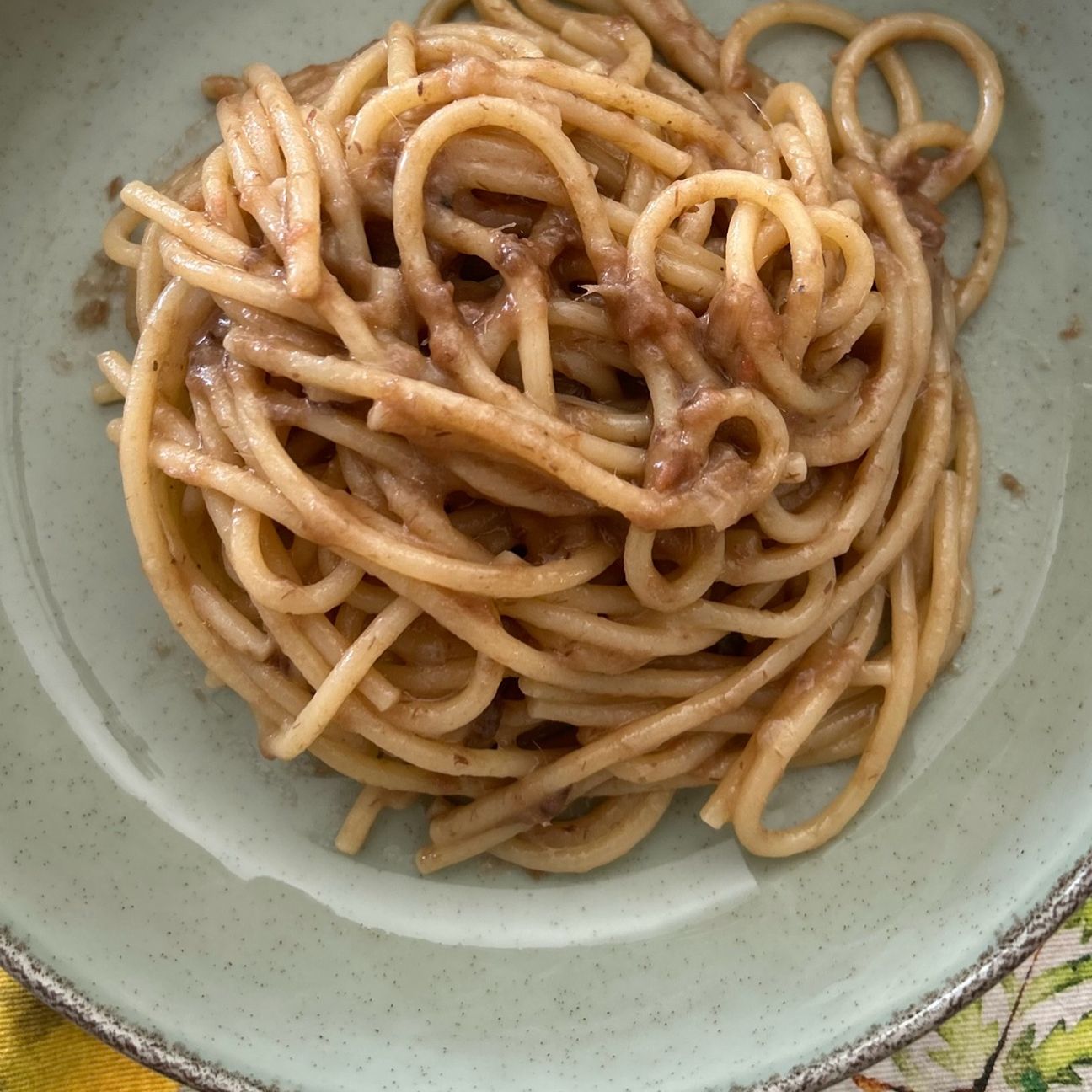 Spaghetti con le acciughe