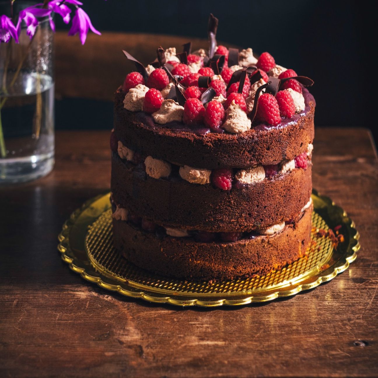 Torta Gianduia, Fondente, Lamponi