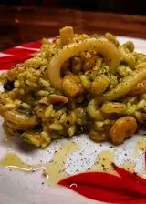 Ricetta Risotto con zucchine, gamberetti e anelli di totano