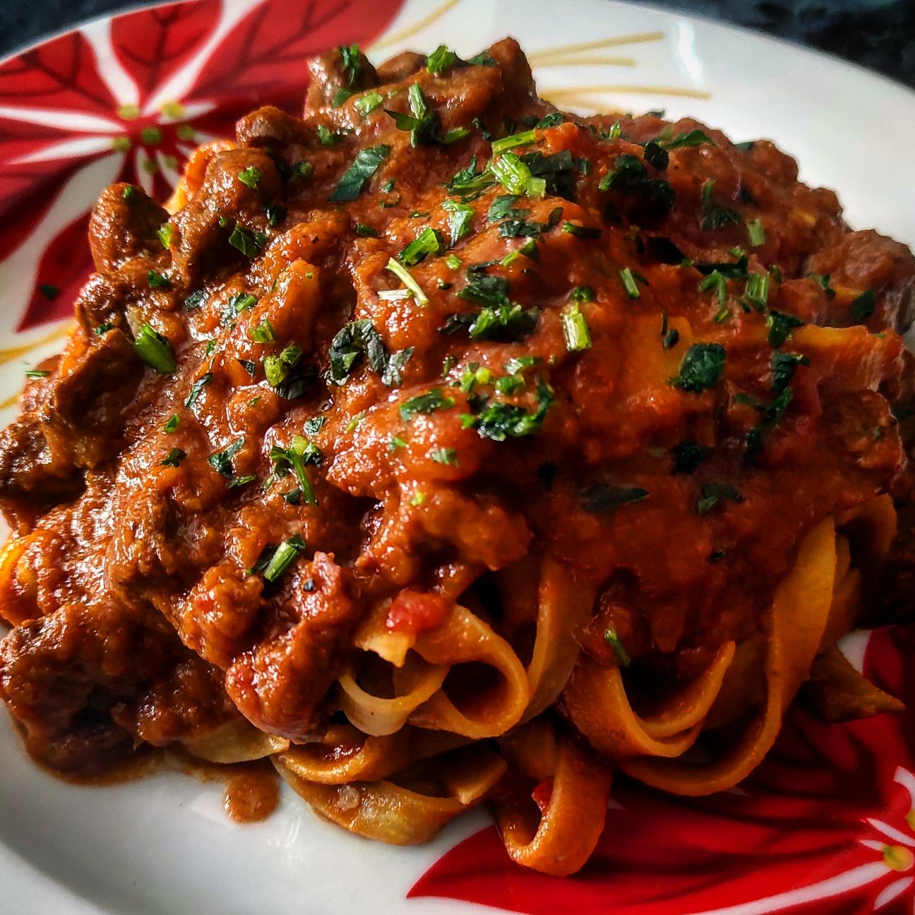 Tagliatelle al ragù di cervo