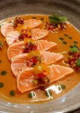 Ricetta Salmone affumicato con salsa yuzu