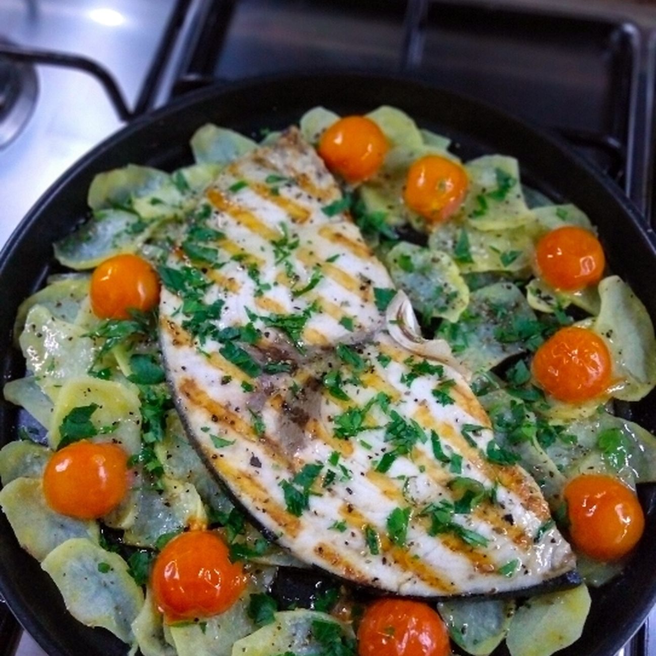 Pesce spada in crosta di patate