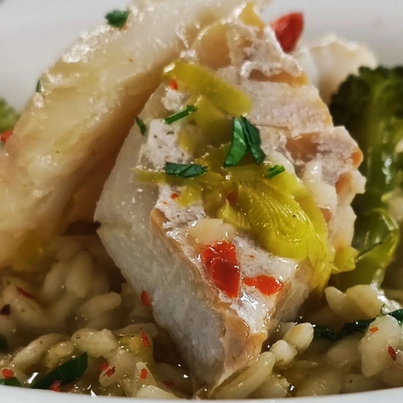 Risotto baccalà e broccoli