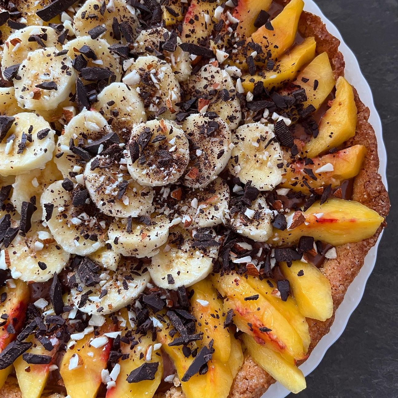 Crostata con crema al cioccolato e frutta 🌾
