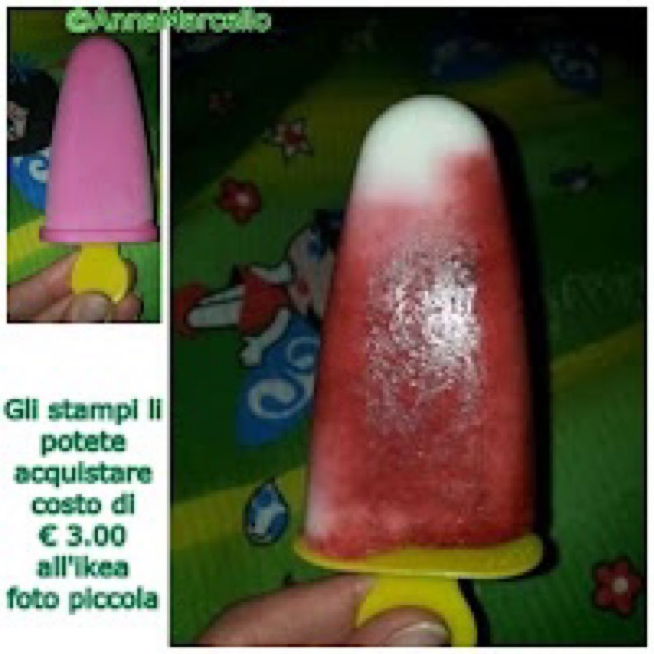 Ghiaccioli yogurt e fragole