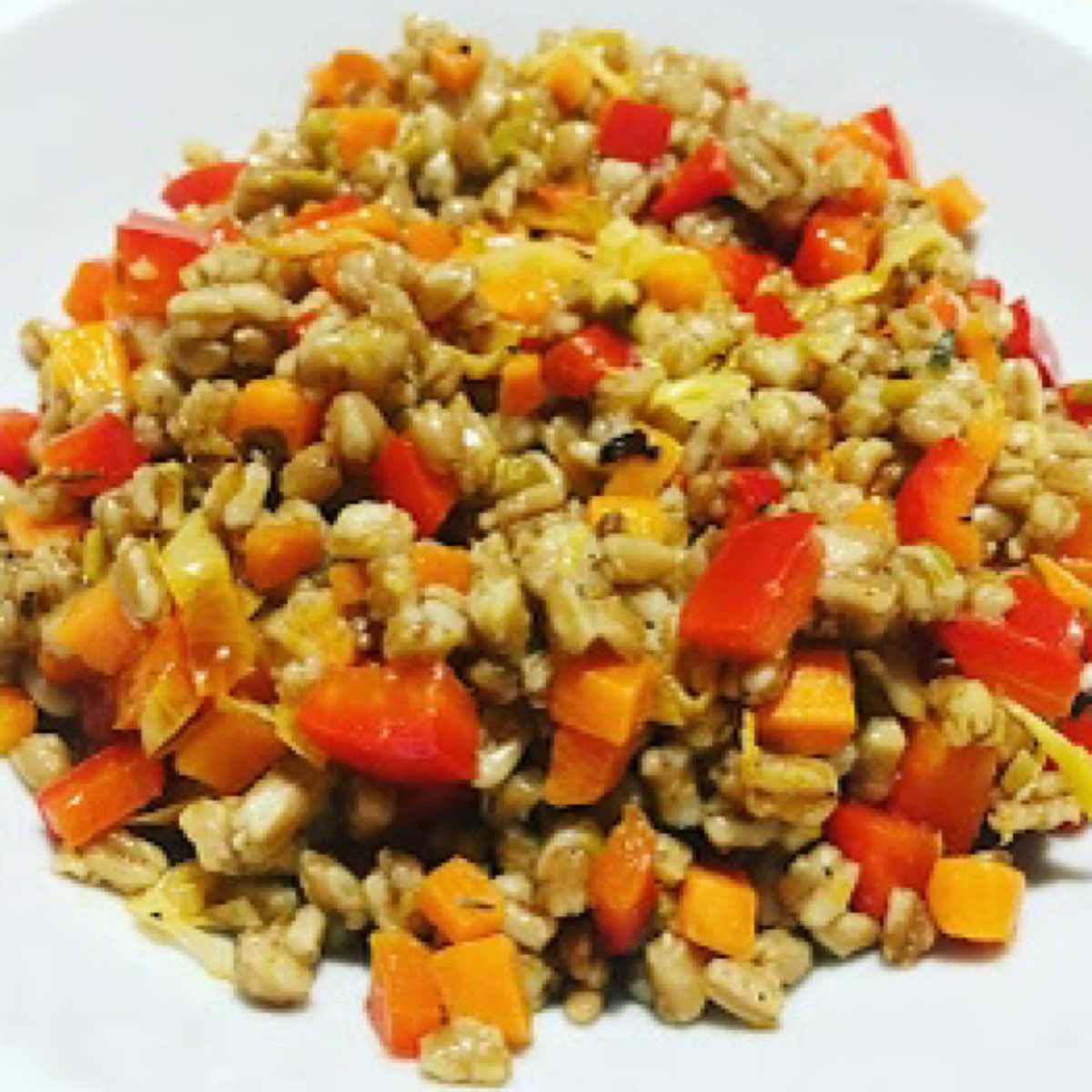 Farro alle spezie e verdure