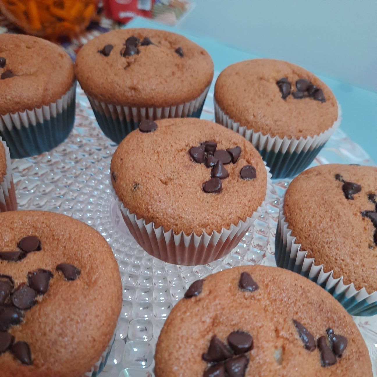 Muffin con gocce di cioccolato