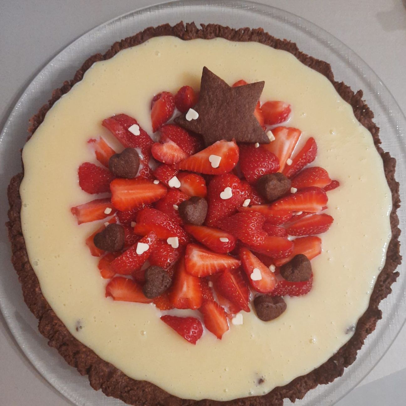 Crostata al cacao con ganache al cioccolato bianco