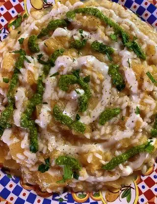 Ricetta Risotto alla zucca con fonduta di Parmigiano Reggiano e pesto di prezzemolo di Vale.pertutti