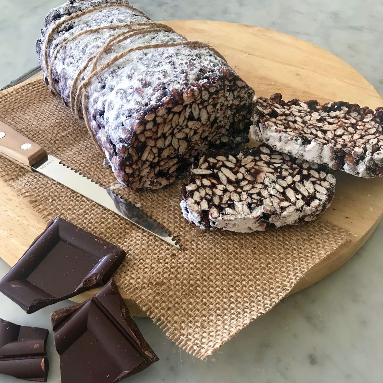 Salame al cioccolato senza uova 🍫