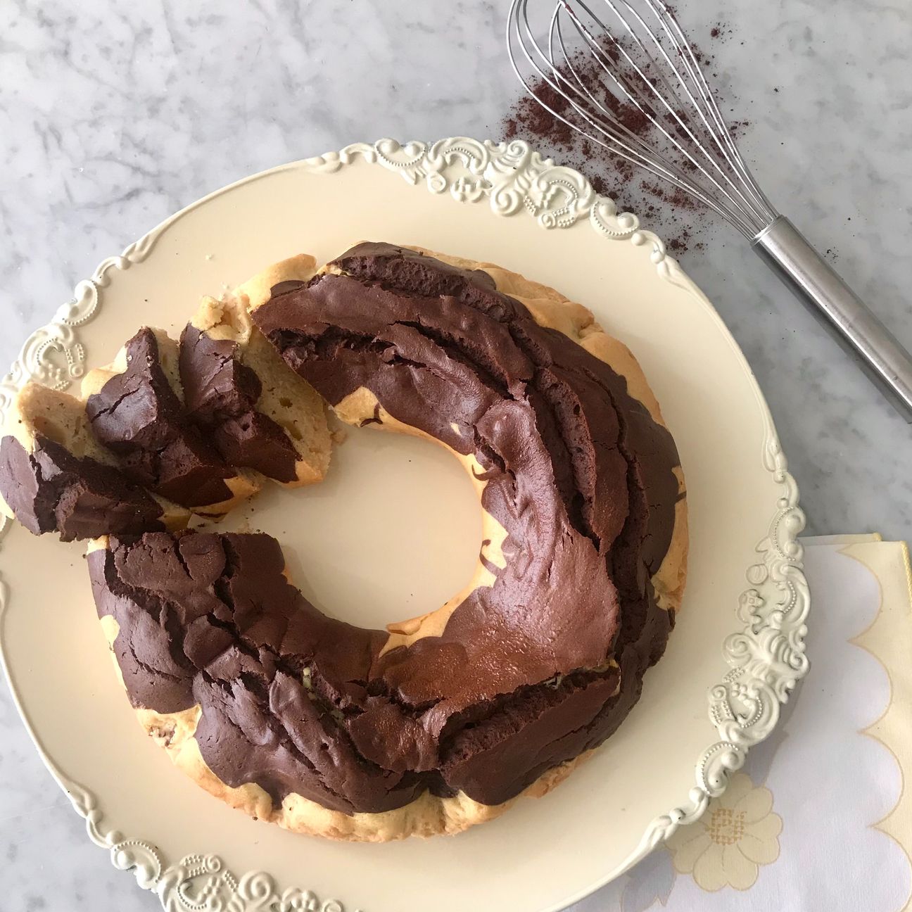Ciambella bicolore all’acqua 😍