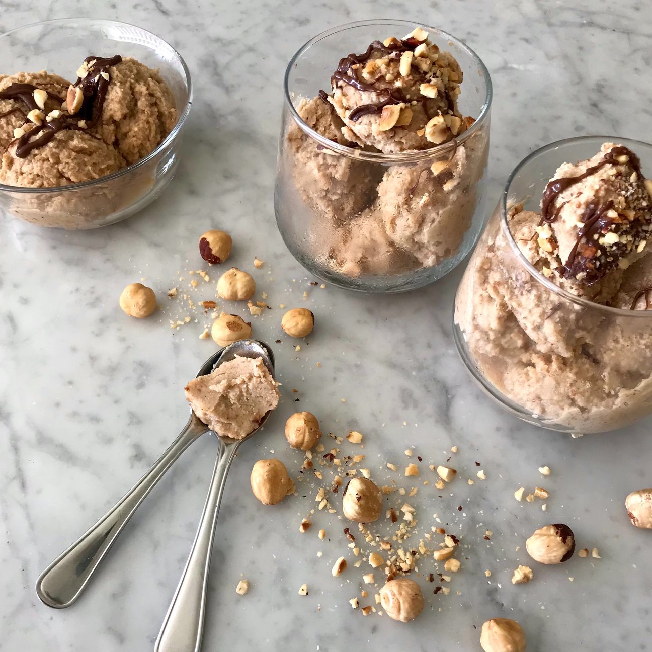 Gelato alla nocciola senza uova e senza lattosio😍🍨