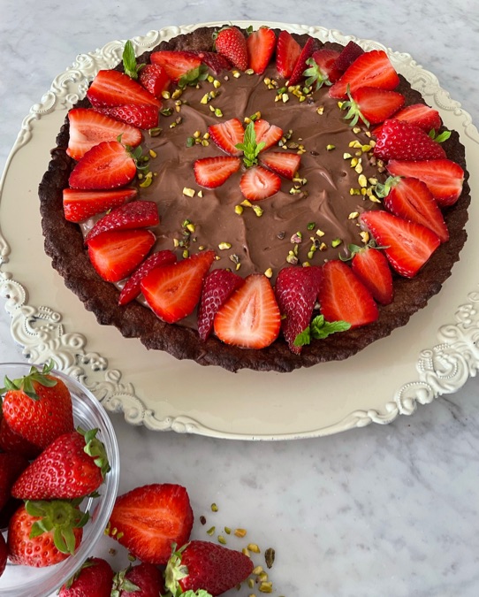 CROSTATA AL PISTACCHIO CON GANACHE FONDENTE - LA CUCINA DI MARGE