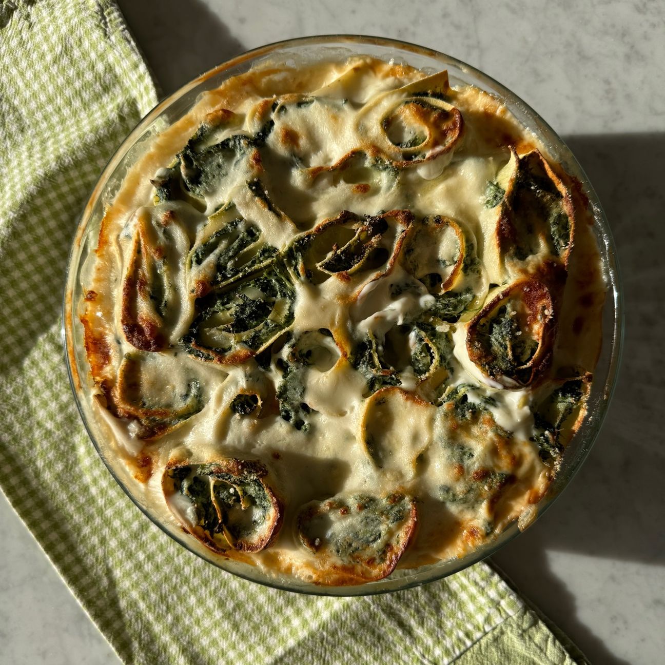 Girelle di lasagne con ricotta e spinaci