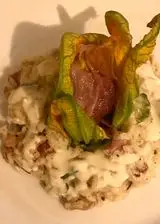 Ricetta Risotto con zucchine, speck e fonduta di gorgonzola