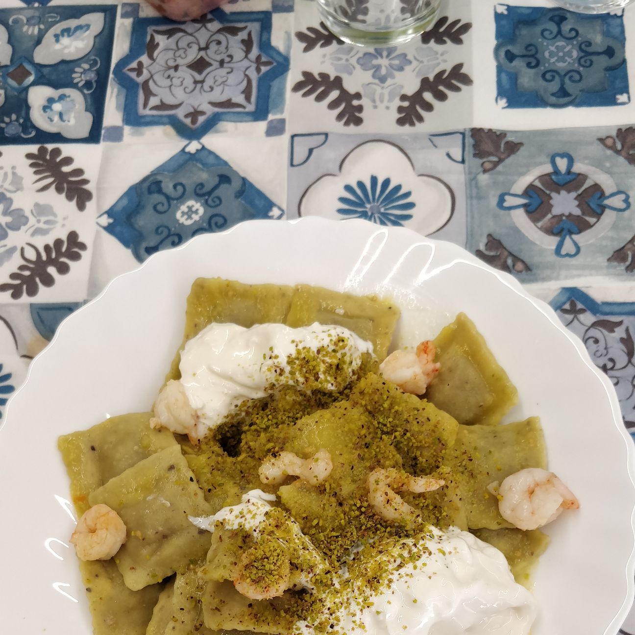 Ravioli al pistacchio rivisitati