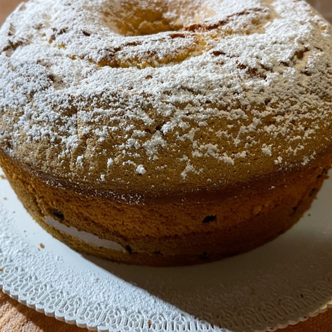 Chiffon cake con gocce di cioccolato