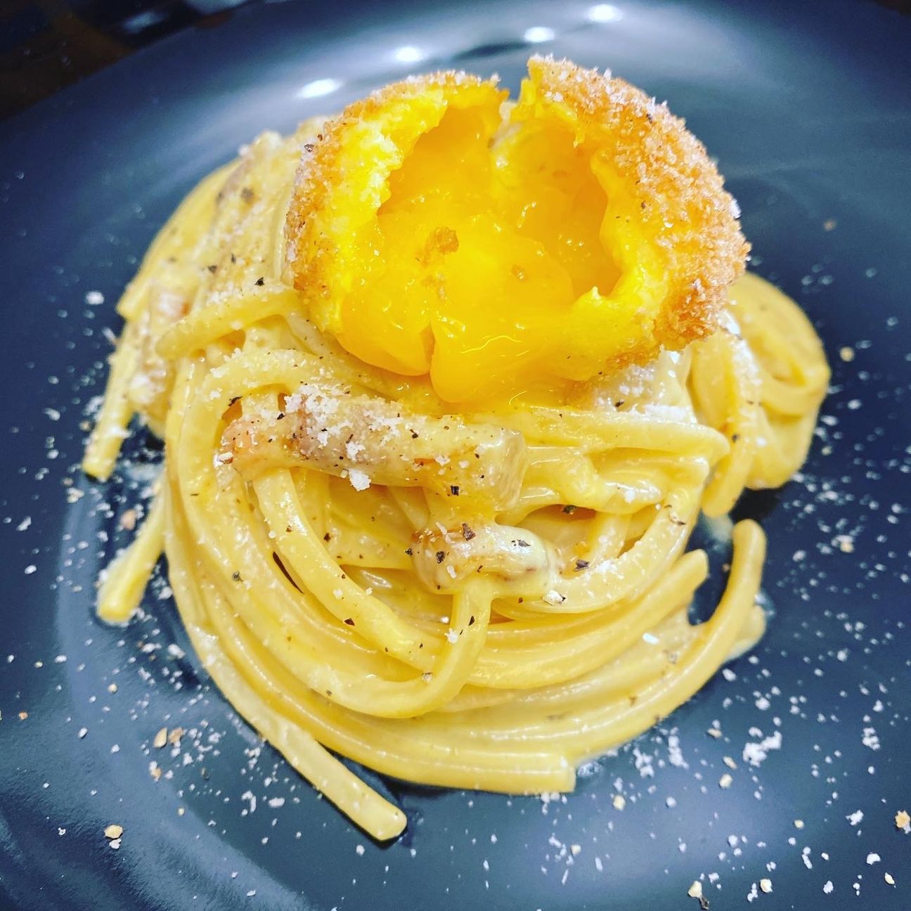 Carbonara (con tuorlo fritto!)