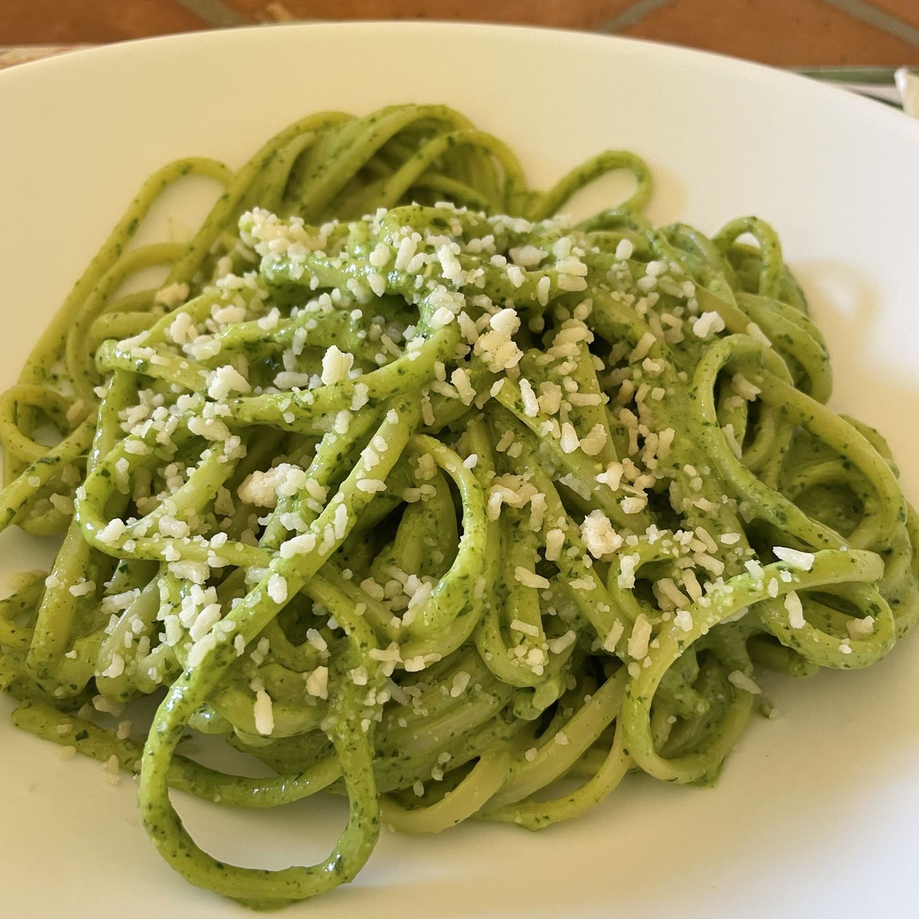 Linguine al pesto di rucola