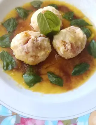 Ricetta Gnudo estivo con cuore di albicocca e prosciutto crudo, vellutata agrodolce di peperoni e salsa di soia dolce di marioingusci