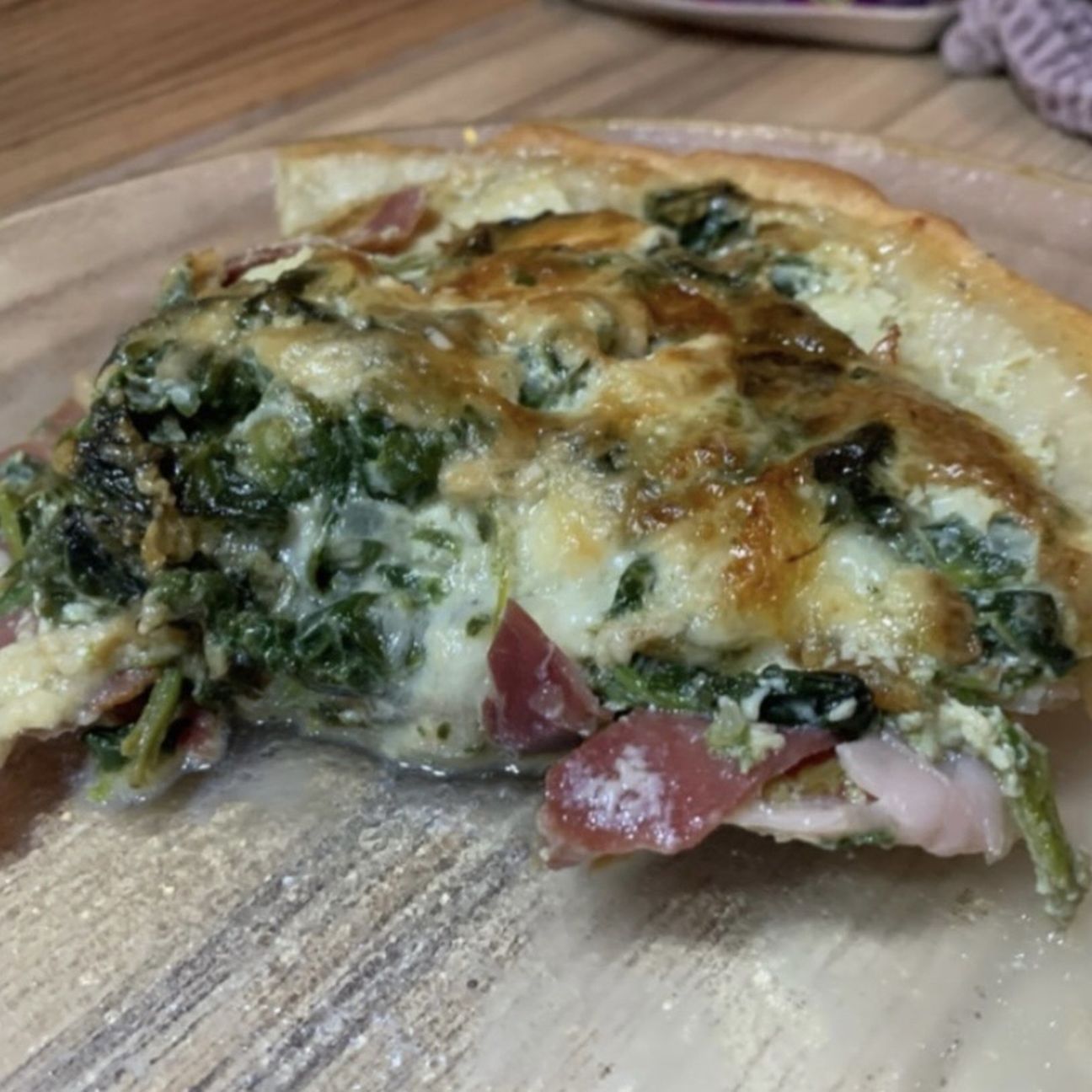 Quiche agli spinaci con pasta brisé alla farina di ceci