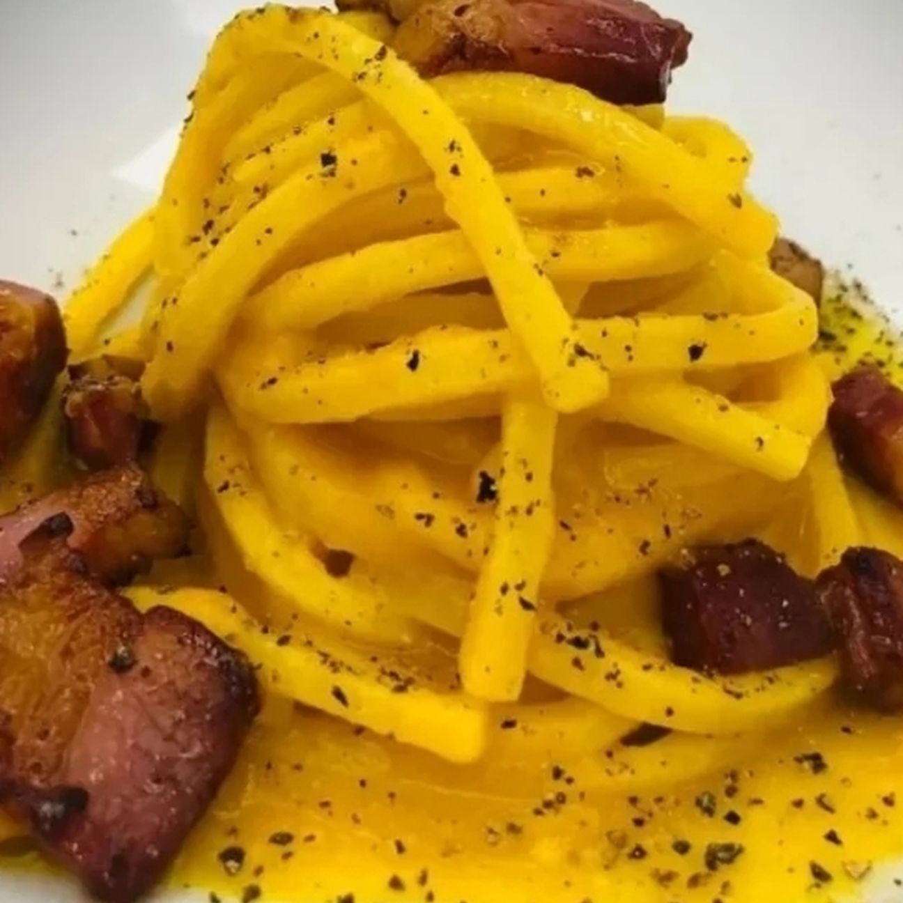 Tonnarelli Crema di Zucca e Guanciale