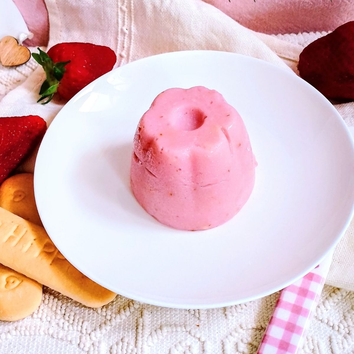 BUDINO ALLA FRAGOLA SENZA ZUCCHERO