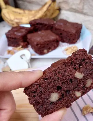 Ricetta BROWNIES CON BANANE E NOCI di pupiepappe