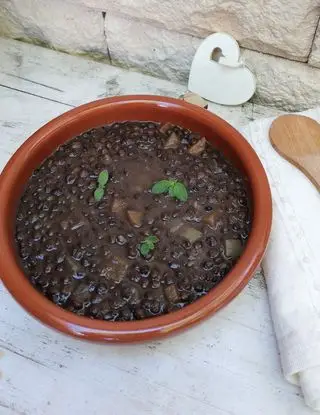 Ricetta ZUPPA DI LENTICCHIE NERE di pupiepappe