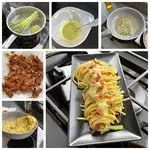 Ricetta Linguine alla crema di asparagi e guanciale