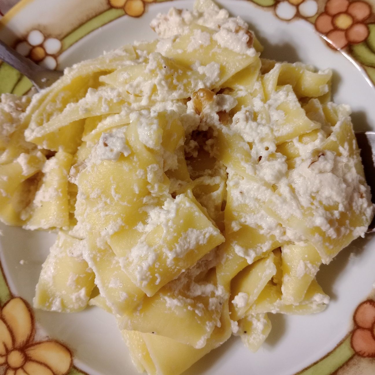 Pappardelle ricotta e noci