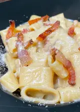 Ricetta Calamarata con crema di ceci e guanciale croccante