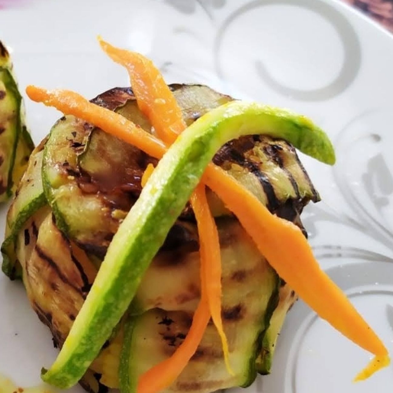 Scrigno di zucchine con risotto allo zafferano