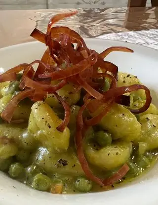 Ricetta Gniocchi piseppi crema di piselli crudo essiccato di roccociarallo
