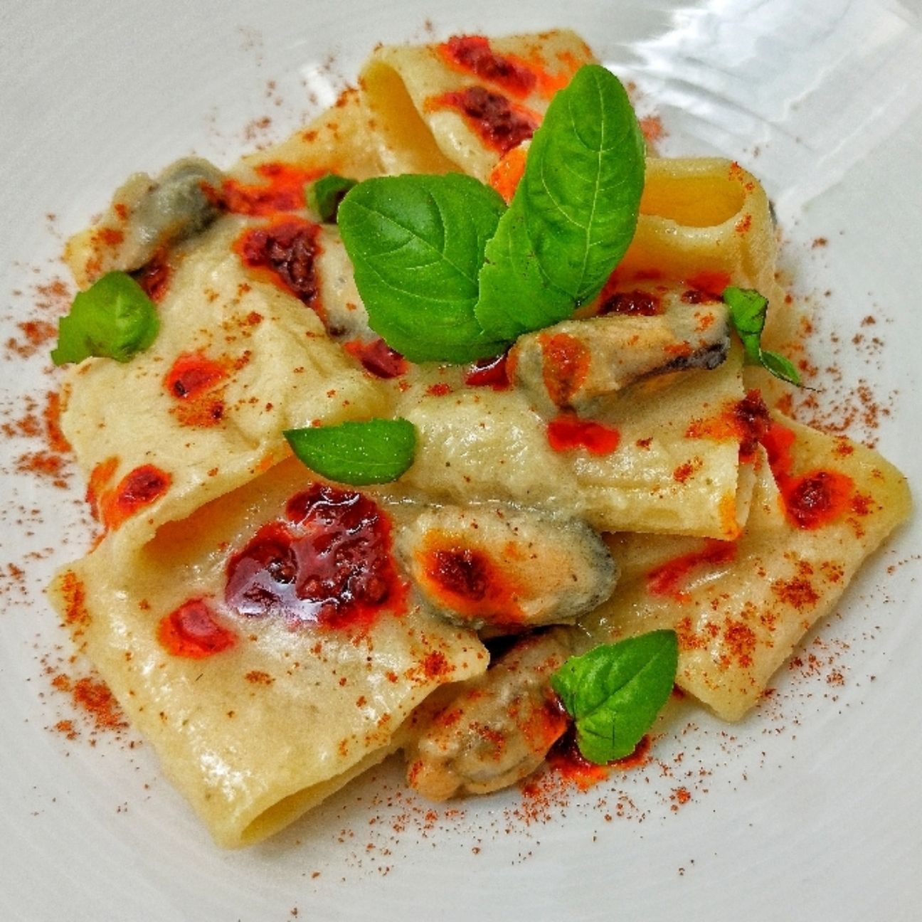 Mezzo pacchero carciofi cozze nduja