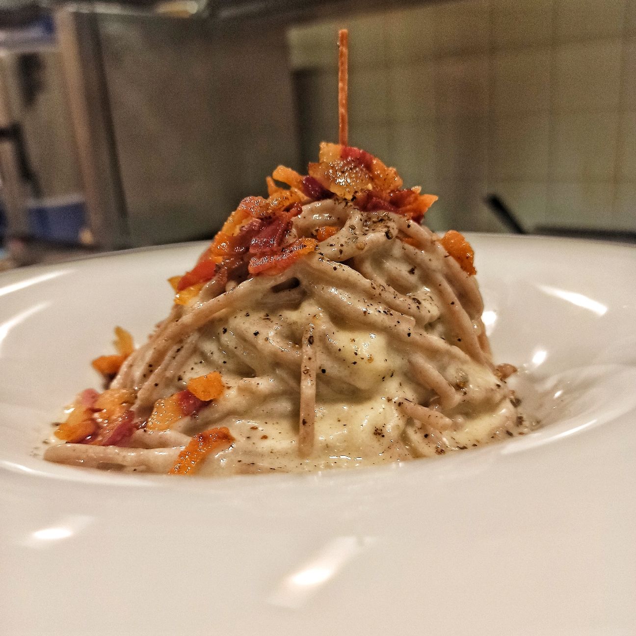 Chitarra alla Gricia cremosa