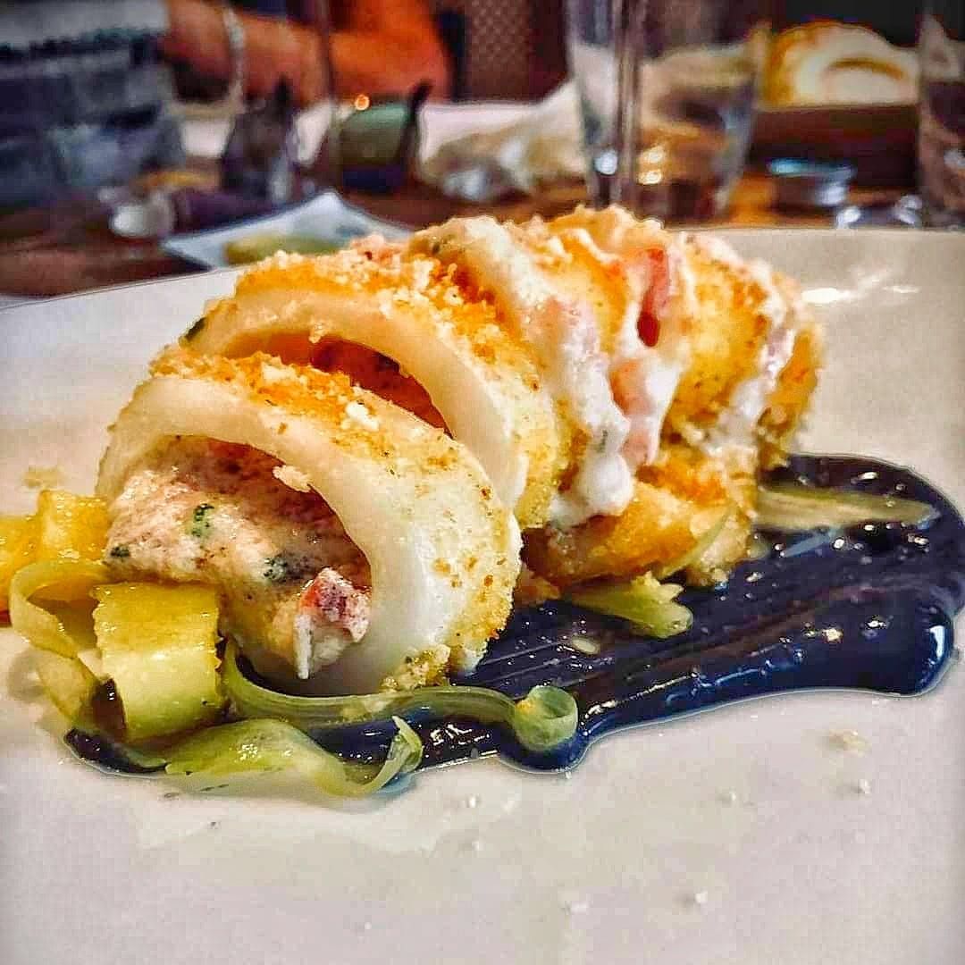 Calamaro croccante con ricotta di bufala capocollo