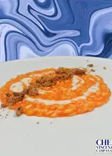 Ricetta Risotto alla zucca fonduta al gorgonzola tarallo al grano arso