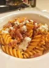 Ricetta Fusilli zucca guanciale burrata caffè